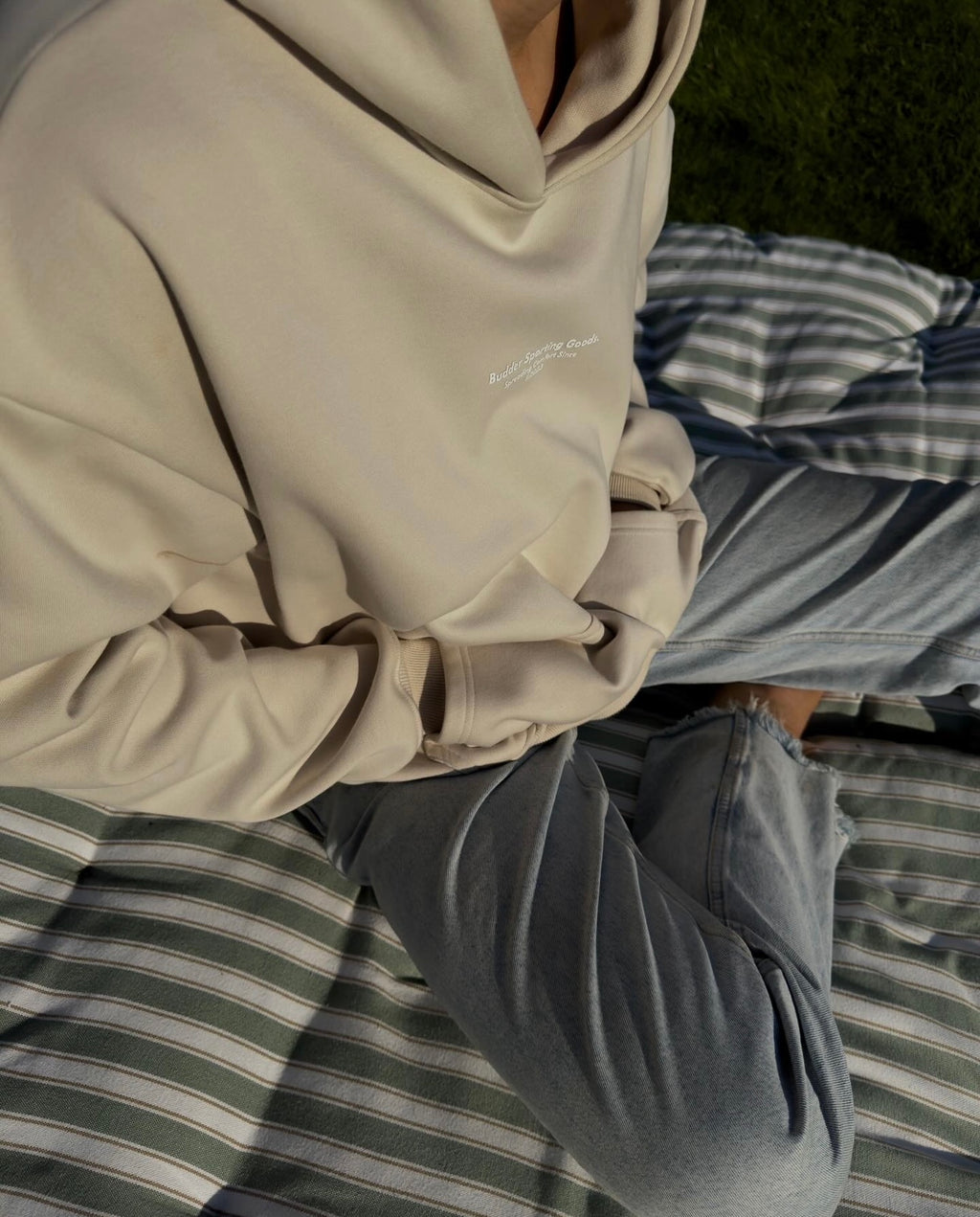 Budder Sporting Goods Beige Hoodie