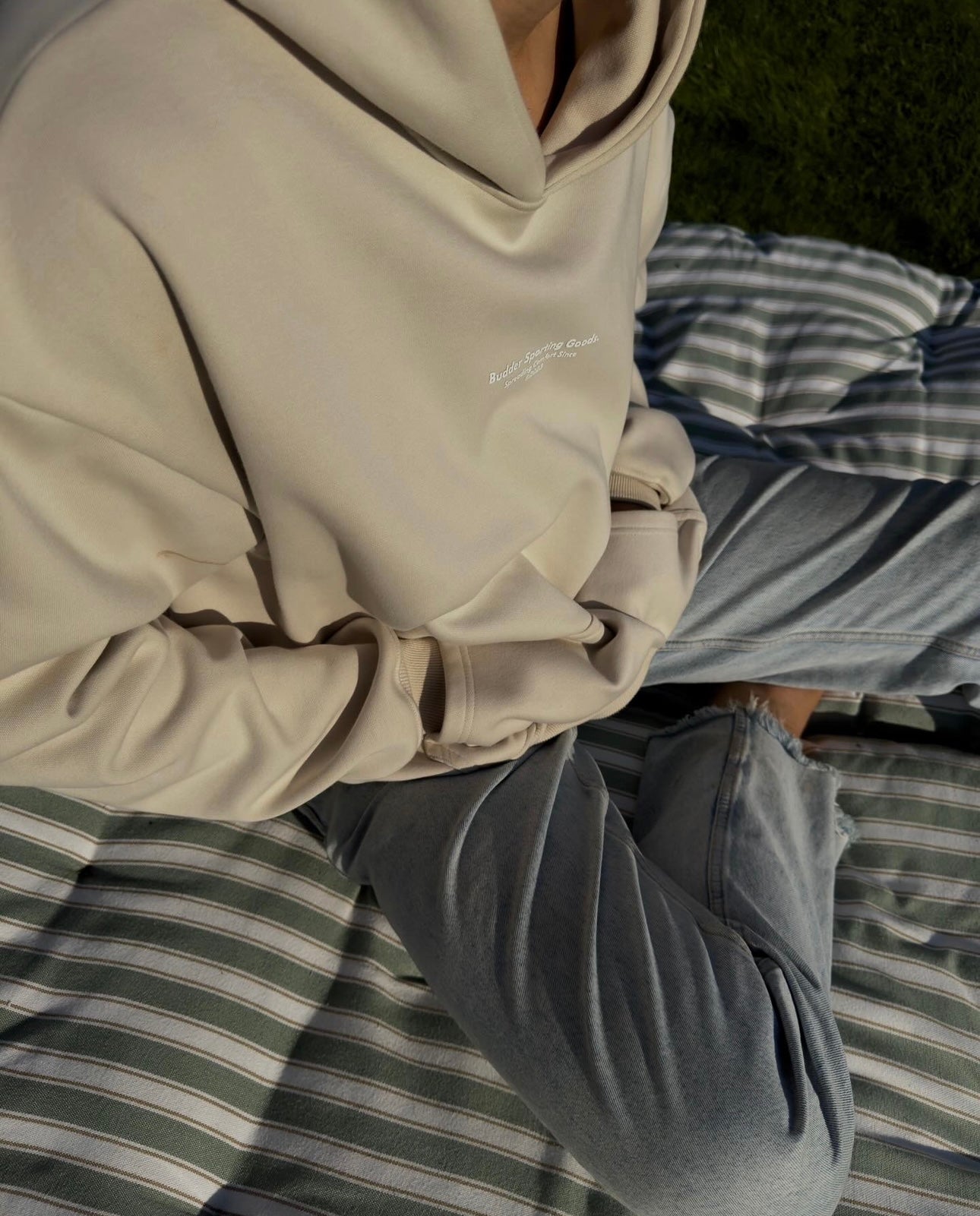 Budder Sporting Goods Beige Hoodie