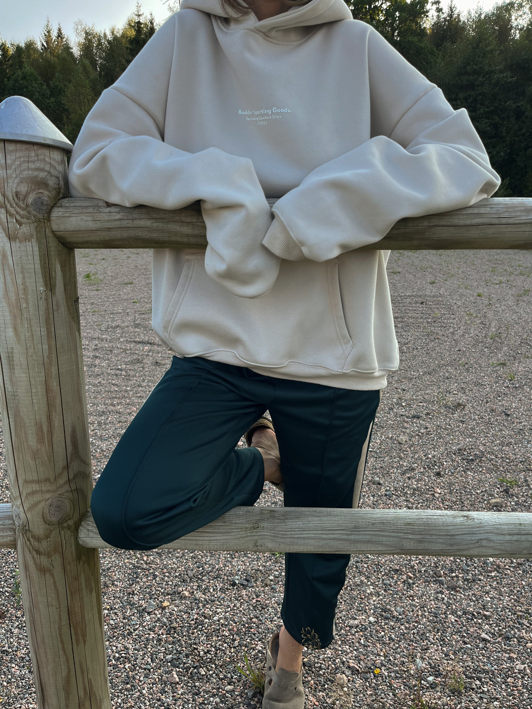 Budder Sporting Goods Beige Hoodie