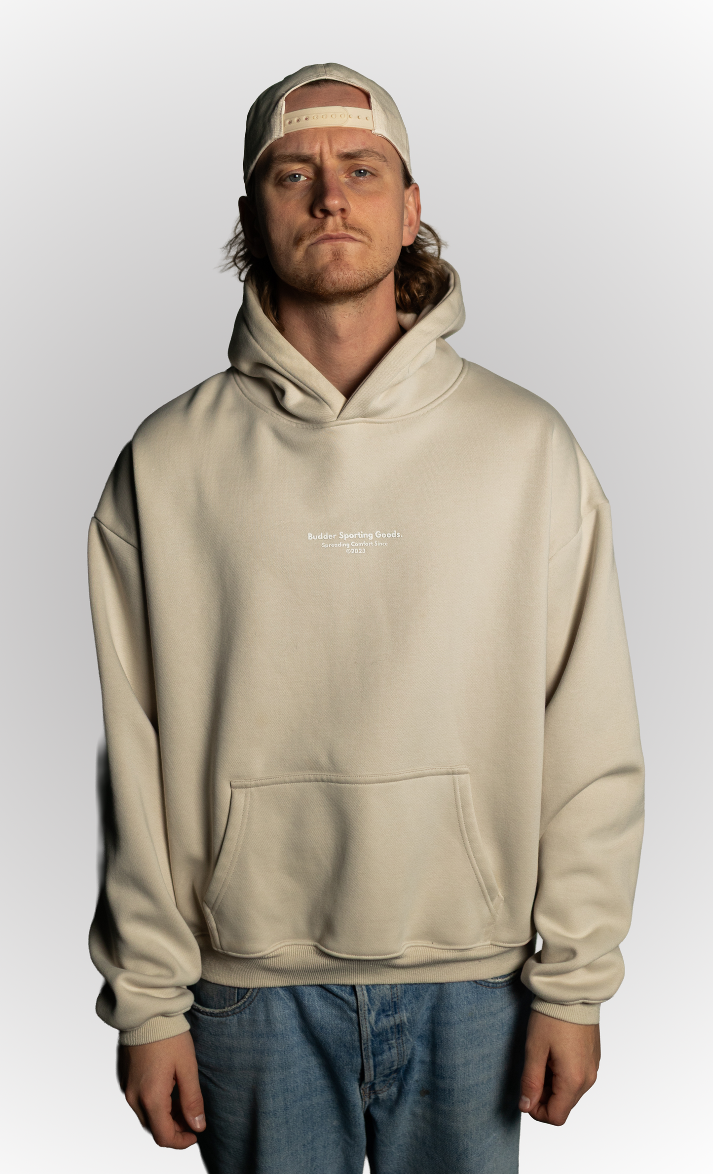 Budder Sporting Goods Beige Hoodie